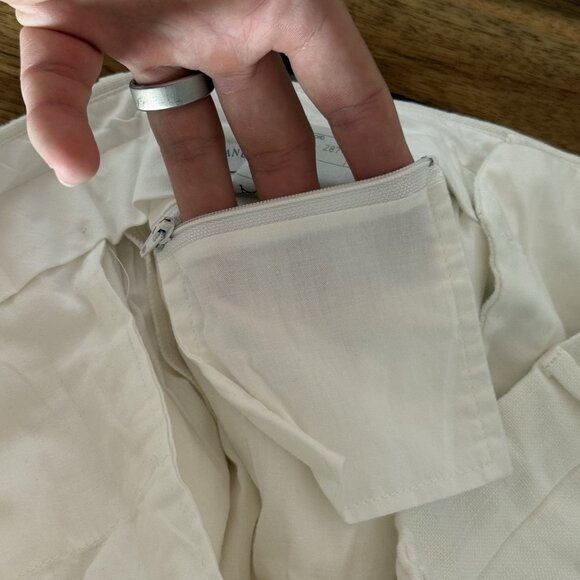 ANDERSON & SHEPPARD Savile Row Chino Shorts - White - Size 32 100% Linen READ - Picture 12 of 16